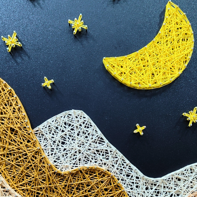 obraz string art pustynna noc obraz z nici