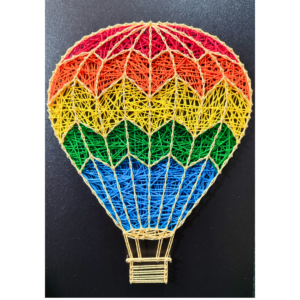 KOLOROWY BALON z tutorialem - Zestaw String Art BOX kreatywny