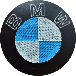 LOGO BMW z tutorialem - Zestaw String Art BOX kreatywny